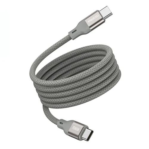Recci RS23CC PD 65W Magnetic Type-C TO Type-C 100CM Cable Gold