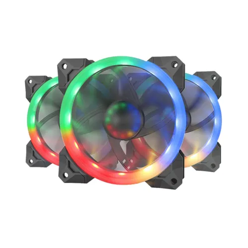 Redragon GC-F008 RGB LED Trio Pack 120mm Case Fans with Controller