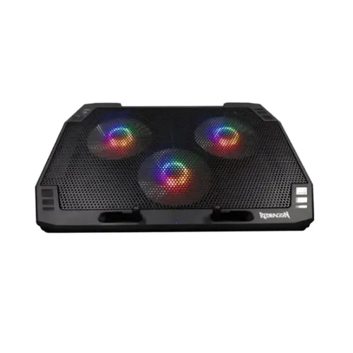 Redragon Ingrid GCP511 Triple Fan Laptop Cooler Pad with Adjustable RGB Lighting and Dual USB Ports