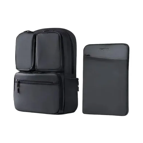 REMAX - DOUBLE-623 Business Casual High-Capacity Backpack - Black