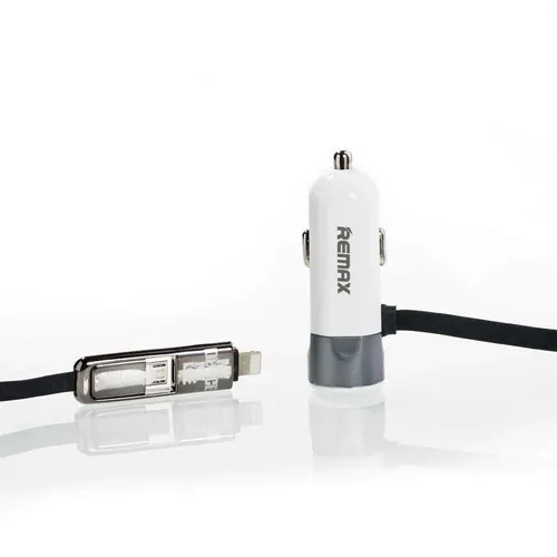REMAX Fast 8 3.4A Single Usb Car Charger With 2In1 Cable Rcc102