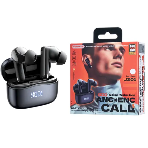 Remax JZ01 ANC ENC Noise Reduction HiFi Sound Bluetooth-Compatible Earphones - Black