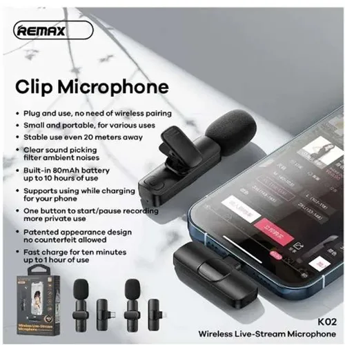 Remax K02 Wireless Lightning Microphone