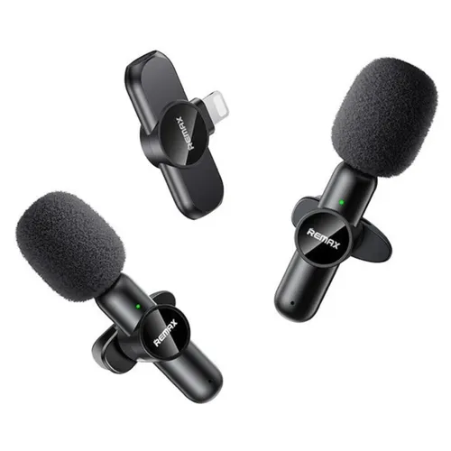 Remax K10 One To Two Live Stream Type-C / Lightning Wireless Microphone