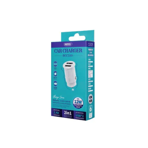 Remax mini 12W 2.4A 2USB mini Standard car charger adapter (RCC239)