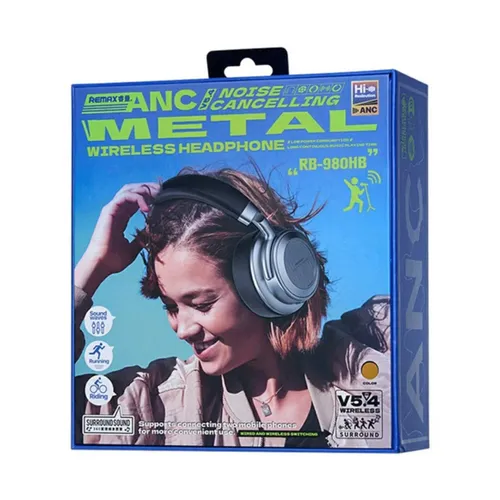 Remax RB-980HB ANC Noise Reduction Metal Wireless Bluetooth Headphones