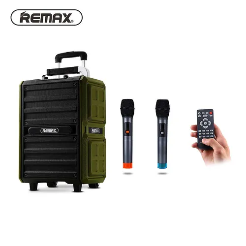 Remax RB-X5 Outdoor Trolley Bluetooth Speaker With Microphone/Guitar Interface Professional Boombox High Quality 10 Inches Bass