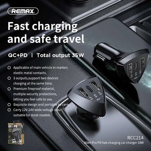Remax RCC-214 Alien Pro 18W QC+PD In Car Charger