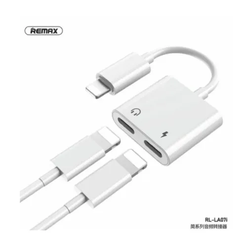 Remax RL-LA07i Dual Lightning Ports Audio Adapter Converter
