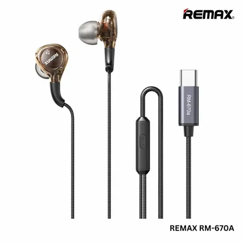 Remax RM-670A Type-C Digital Wired Earphone For Music And Call