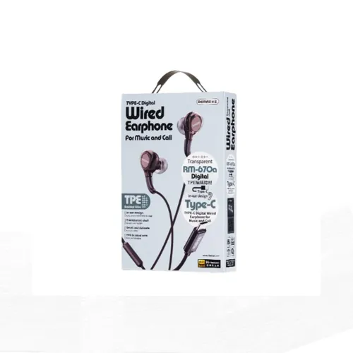 Remax RM-670A Type-C Digital Wired Earphone For Music And Call