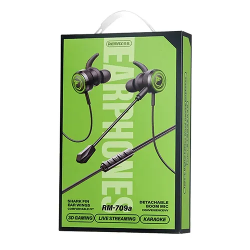 Remax RM-709A Type-C Digital Edition Wired Gaming Earphones - Black