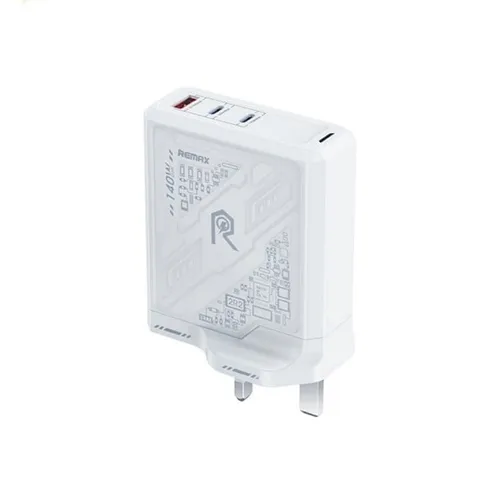 Remax RP-U106 Mecha Warrior Series 140W 2C+1A GaN Foldable Charger - UK