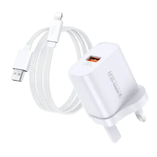 Remax RP-U119 18W 3pin Dock With Lightning Cable White