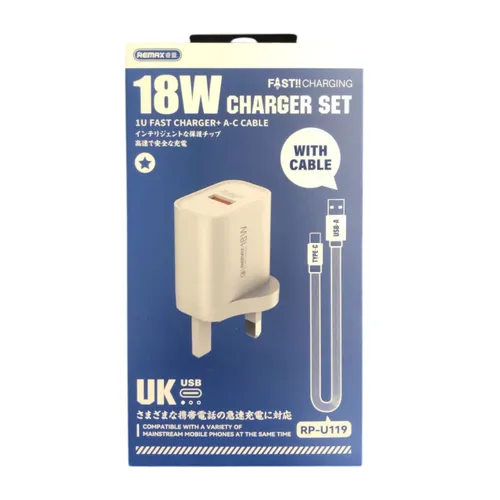 Remax RP-U119 18W 3pin Dock With Type-C Cable White
