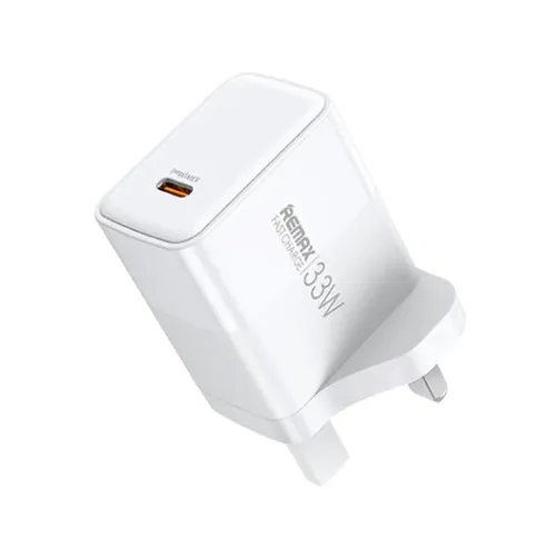 Remax RP-U121 Kiddy Series 33W USB-C UK 3 Pin Fast Charger