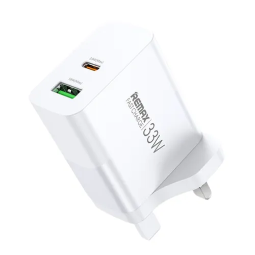 Remax RP-U122 33W A+C 3 Pin Fast Charger - White