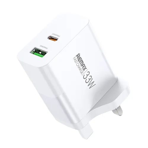 Remax RP-U122 33W A+C 3 Pin Fast Charger - White