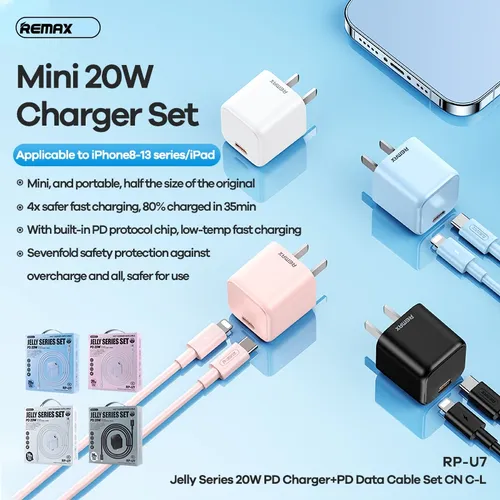 Remax RP-U7 Jelly Series 20W Single Fast Charger