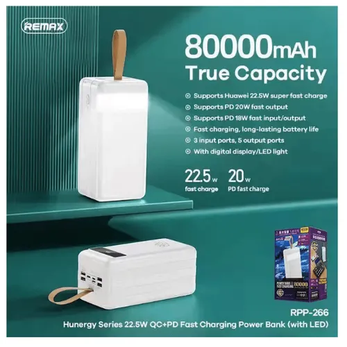 Remax RPP-266 22.5W 80000mAh Hunergy Series Power Bank