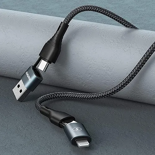 Remax Share Series Nylon Braided 4-in-1 Charging Cable