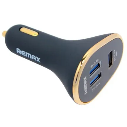 Remax Three Port USB Car Charger-3U