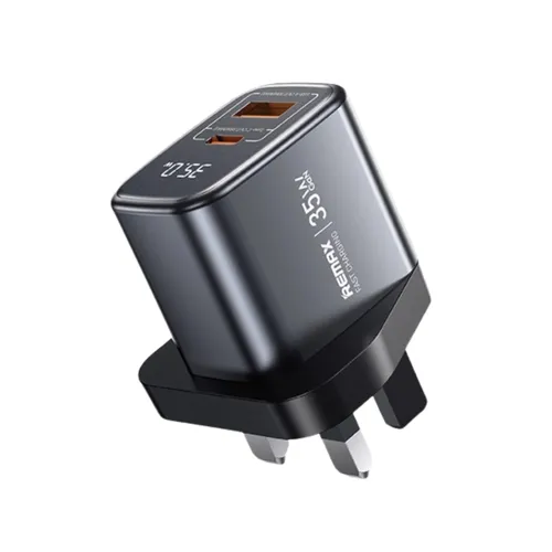 Remax U2-AC35W 35W Gan A+C Digital Fast Charger Silver