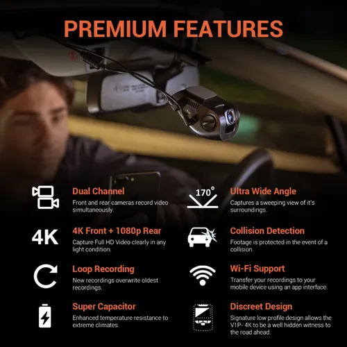 Rexing V1P Flex X4 4K WiFi Dual Dash Cam