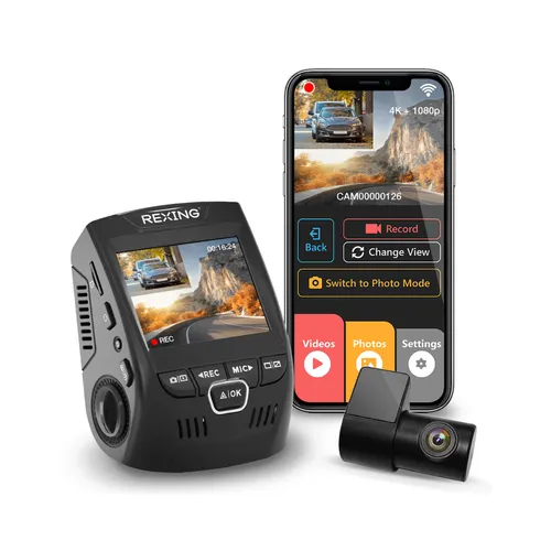 Rexing V1P Flex X4 4K WiFi Dual Dash Cam
