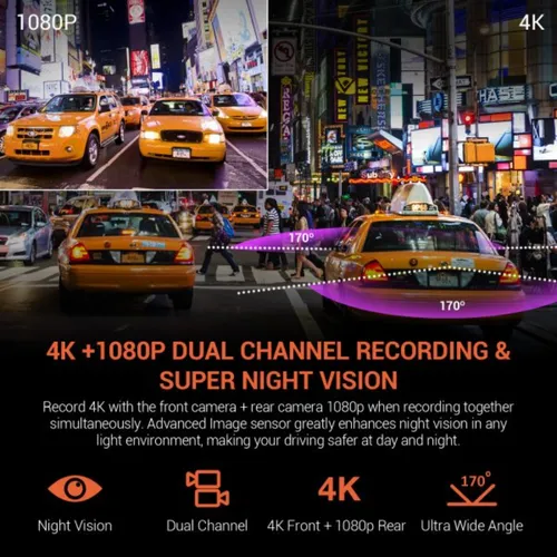 Rexing V1P Flex X4 4K WiFi Dual Dash Cam