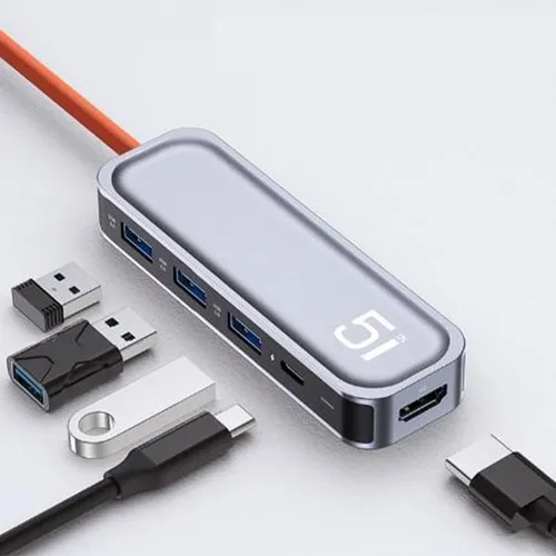 Rock TR04 5-In-1 Type-C To PD Multi-Function Docking Station