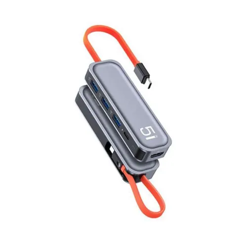 ROCK TR04 5 in 1 Type-C to PD Multi-function Docking Station