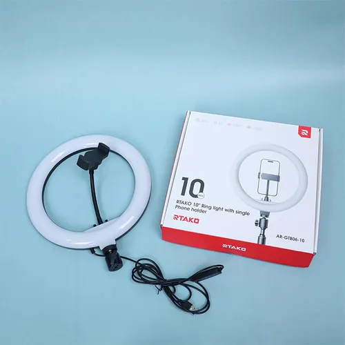 RTAKO AR-GTB-10 "10" Ring Light With Single Phone Holder