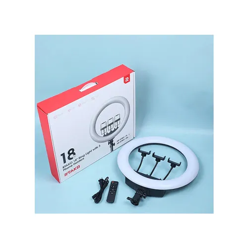 RTAKO AR-GTB01-18 18 inch Ring Light With 3 Phone Holders