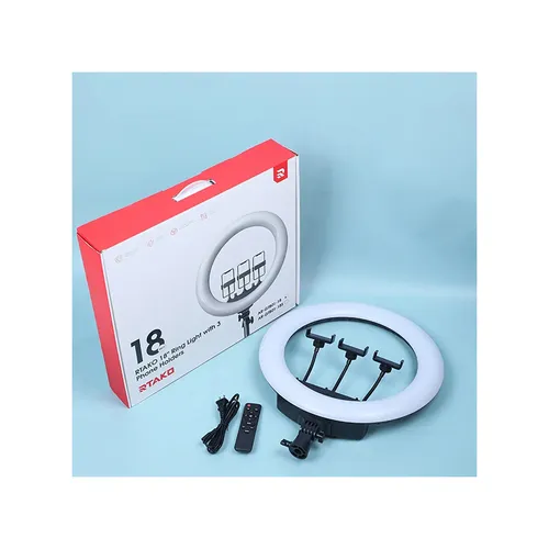 RTAKO AR-GTB01-18S 18 inch Ring Light With 3 Phone Holders
