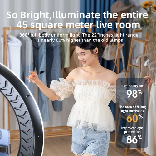 RTAKO AR-GTB05-13 13 inch Ring Light with Single Phone Holder