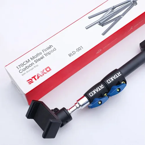 RTAKO ZJ-ZB03 210cm Matte Finish Carbon Steel Tripod With Storage Bag