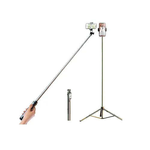 RTAKO ZP220 2.1M Ultra Wide Angles Selfie Stick Tripod With Bluetooth Remote Control