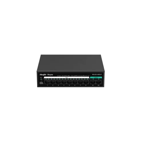 RUIJIE REYEE RG-ES110FG-P 8 PORT 10/100 MBPS WITH 2 PORT GIGABIT PoE SWITCH