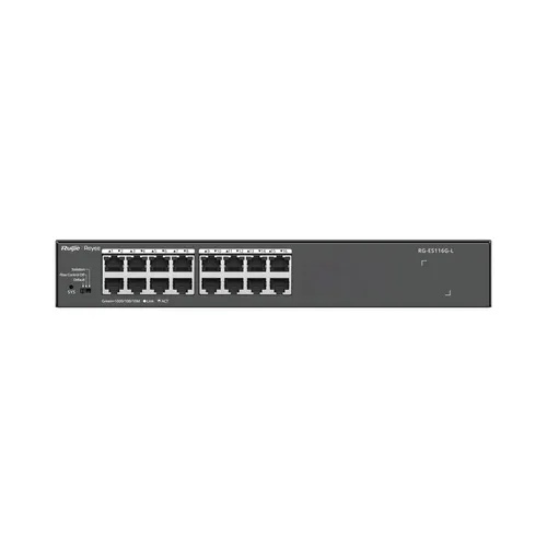 Ruijie Reyee RG-ES116G-L, 16-Port 10/100/1000 Mbps Unmanaged Non-PoE Switch