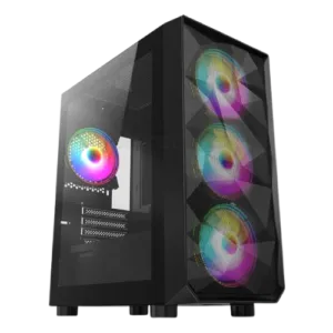 RUIX Micro ATX Gaming Case – Black