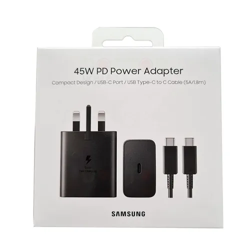 Samsung 45W PD Power Adapter with USB Type-C to C Cable