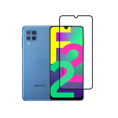 Samsung Galaxy F22 Full Glue Tempered Glass Screen Protector