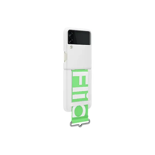 Samsung Galaxy Z Flip3 White Silicone Cover with Strap