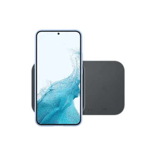 Samsung Super Fast Wireless Charger Duo (with Adapter and Cable) Dark Gray