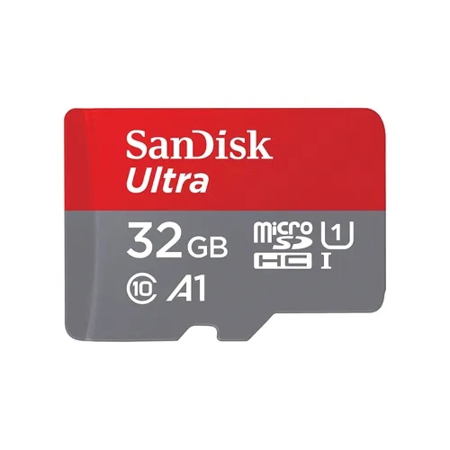 SanDisk 32GB Ultra microSDHC UHS-I Memory Card with Adapter – 120MB/s, C10, U1, Full HD, A1, Micro SD Card