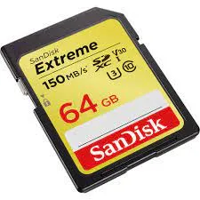 SanDisk Extreme 64GB SDXC 150 MB/S UHS-I Memory Card