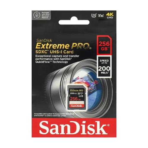 Sandisk Extreme Pro 256GB 200MBS SDXC UHS-l Card