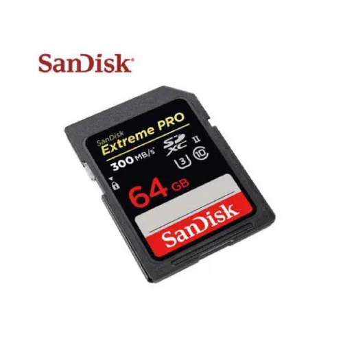 SanDisk Extreme Pro 64GB SDHC 300 MB/S UHS-II Memory Card