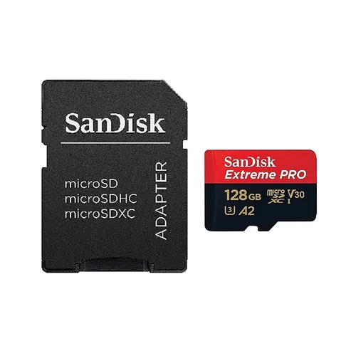 SanDisk Extreme PRO microSDXC 128GB 200MB/s UHS-I Memory Card with Adapter